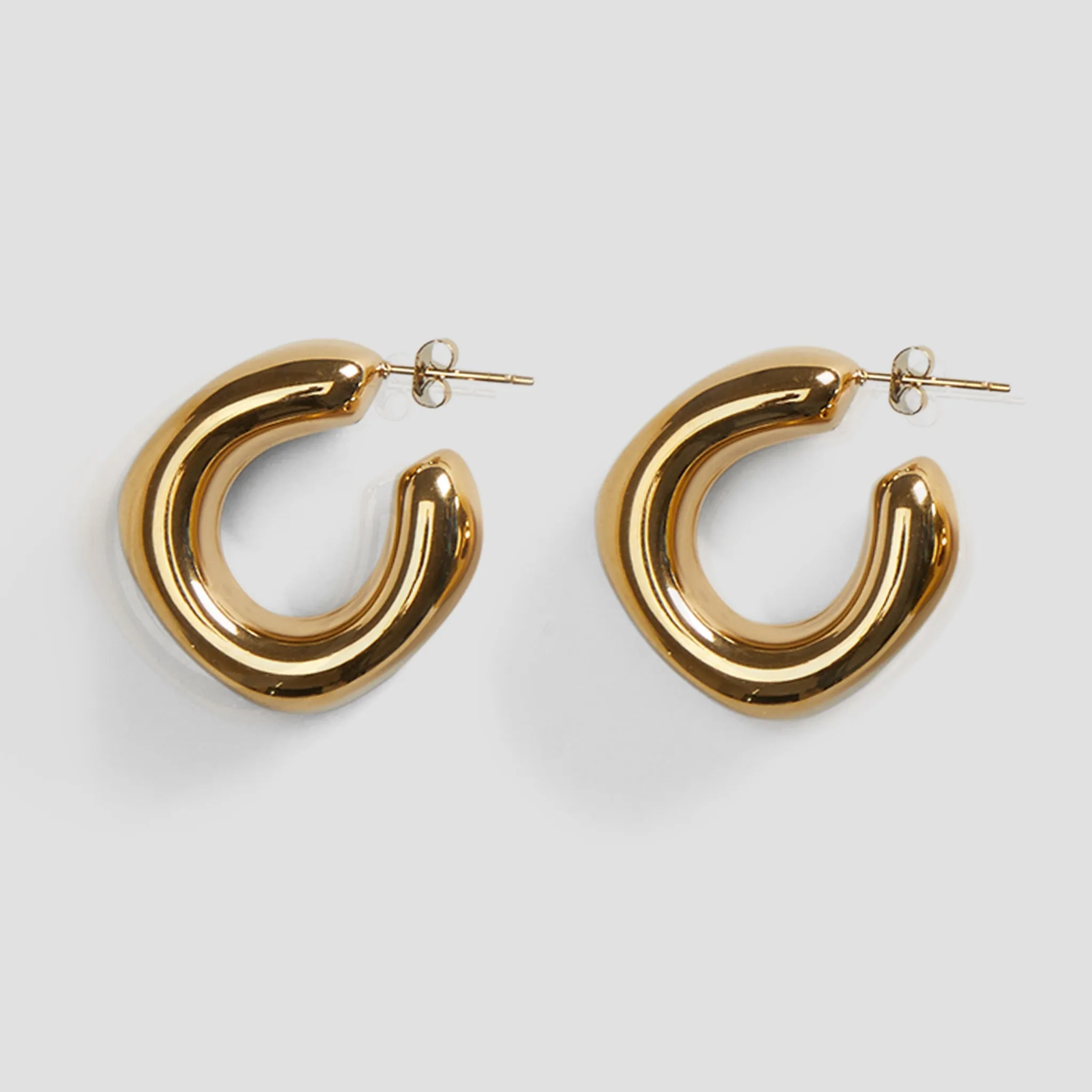 Irregular Bold Midi 18k Gold Earrings