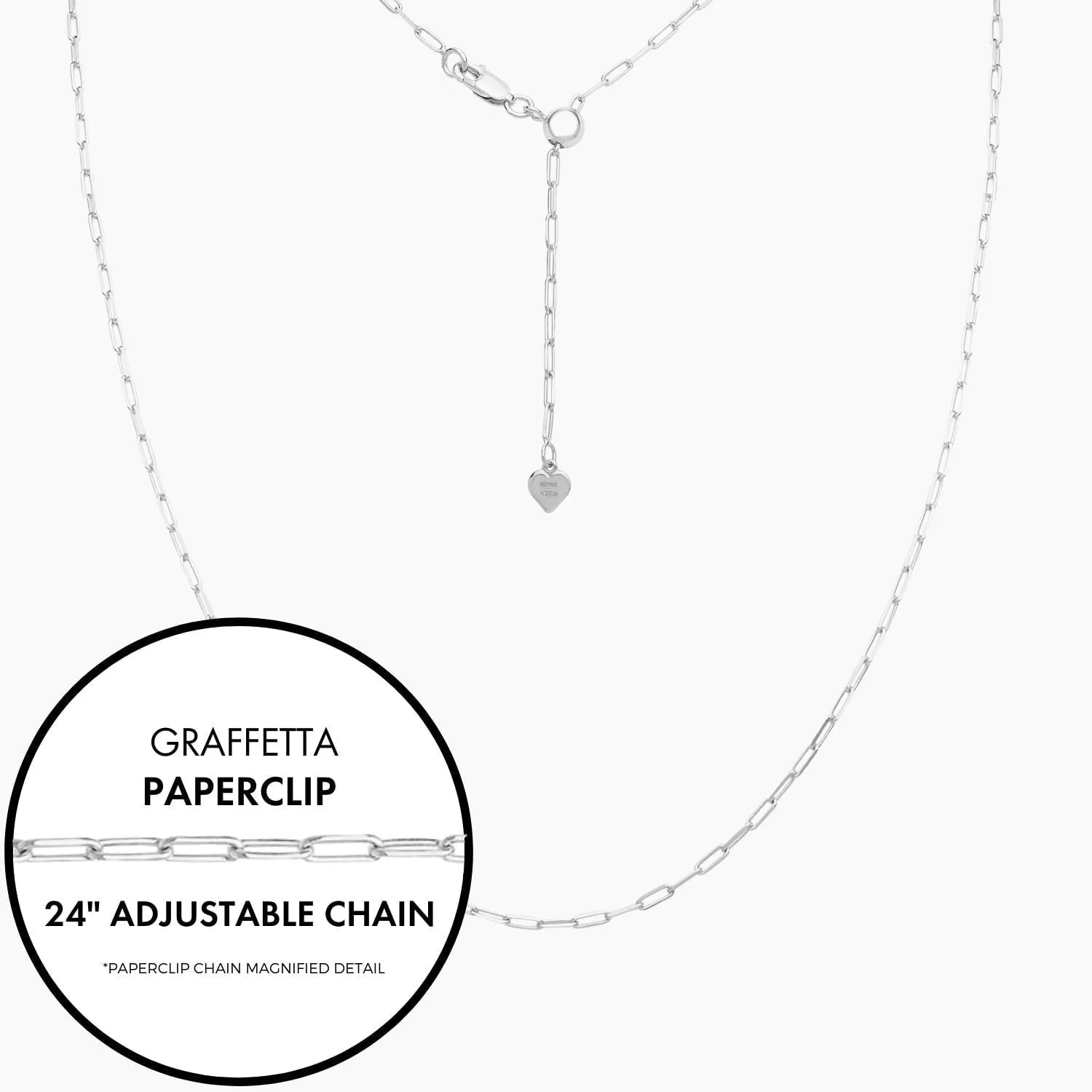 Italian Graffetta Paperclip Adjustable Chain