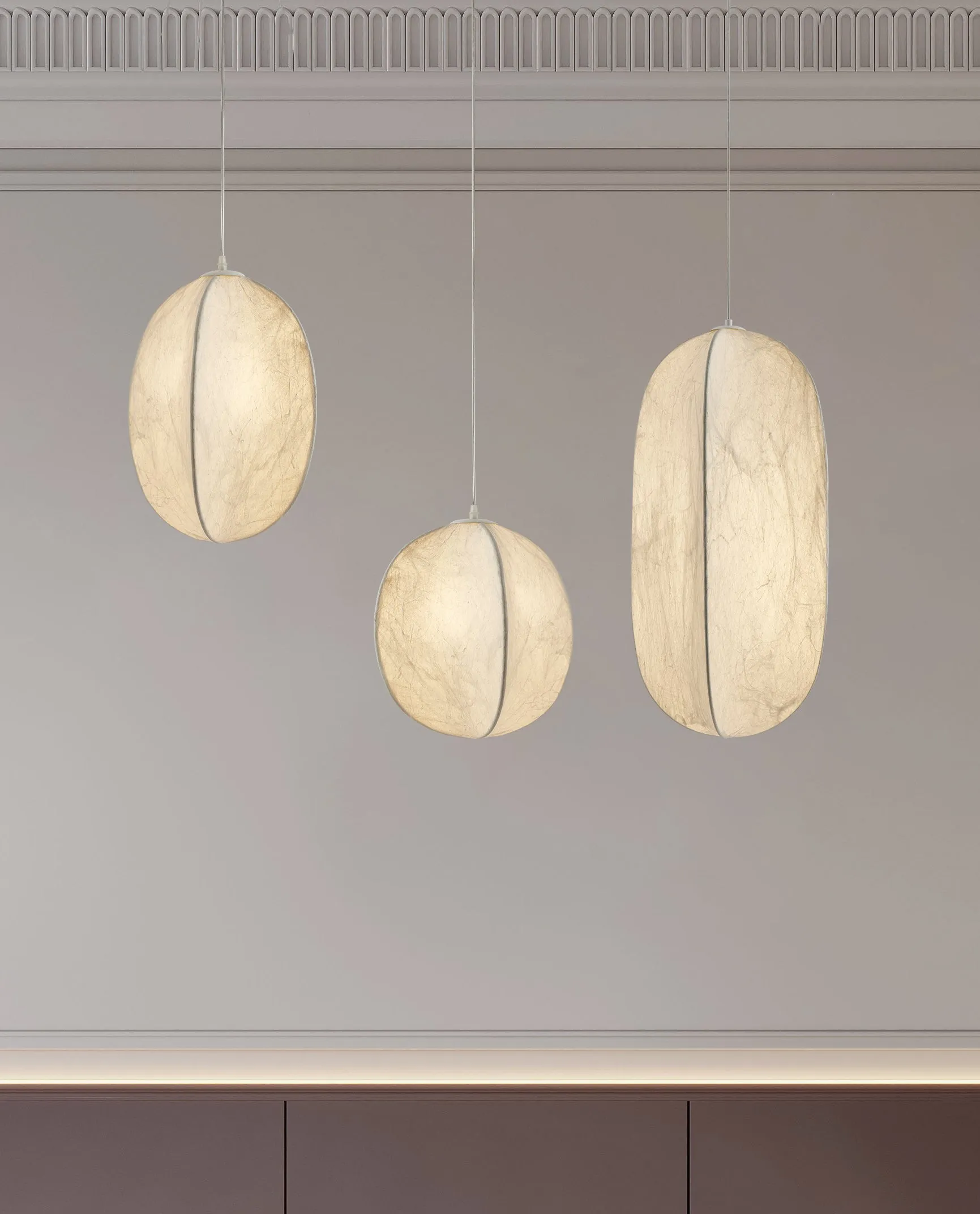 Lilian Silk Sphere Pendant Lamp