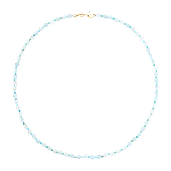 Lily Necklace Aquamarine Mix