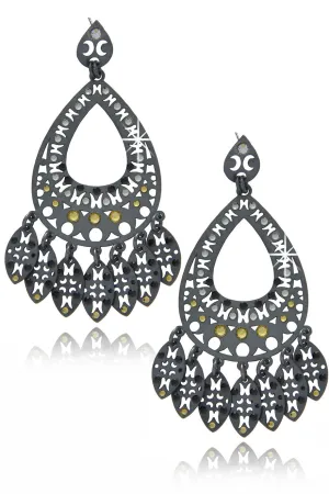 LK DESIGNS SILVER RAIN Chandelier Earrings