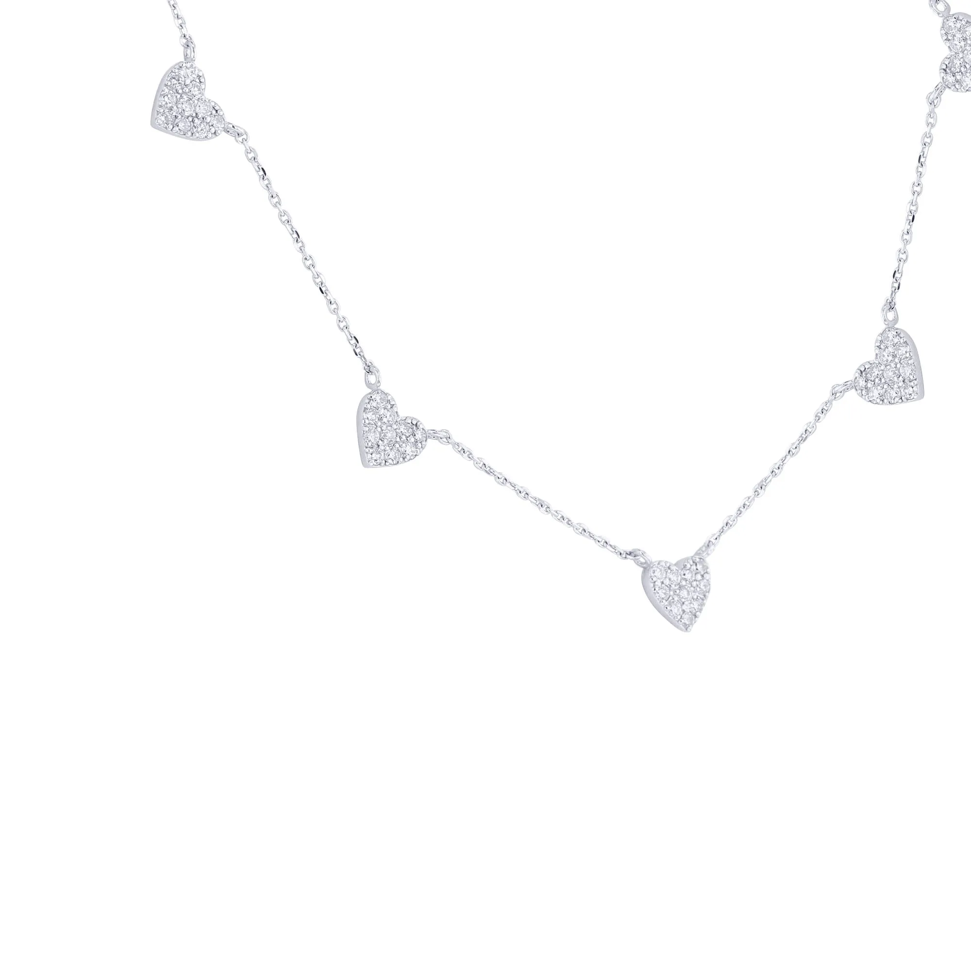 Loving Heart Station Diamond Necklace