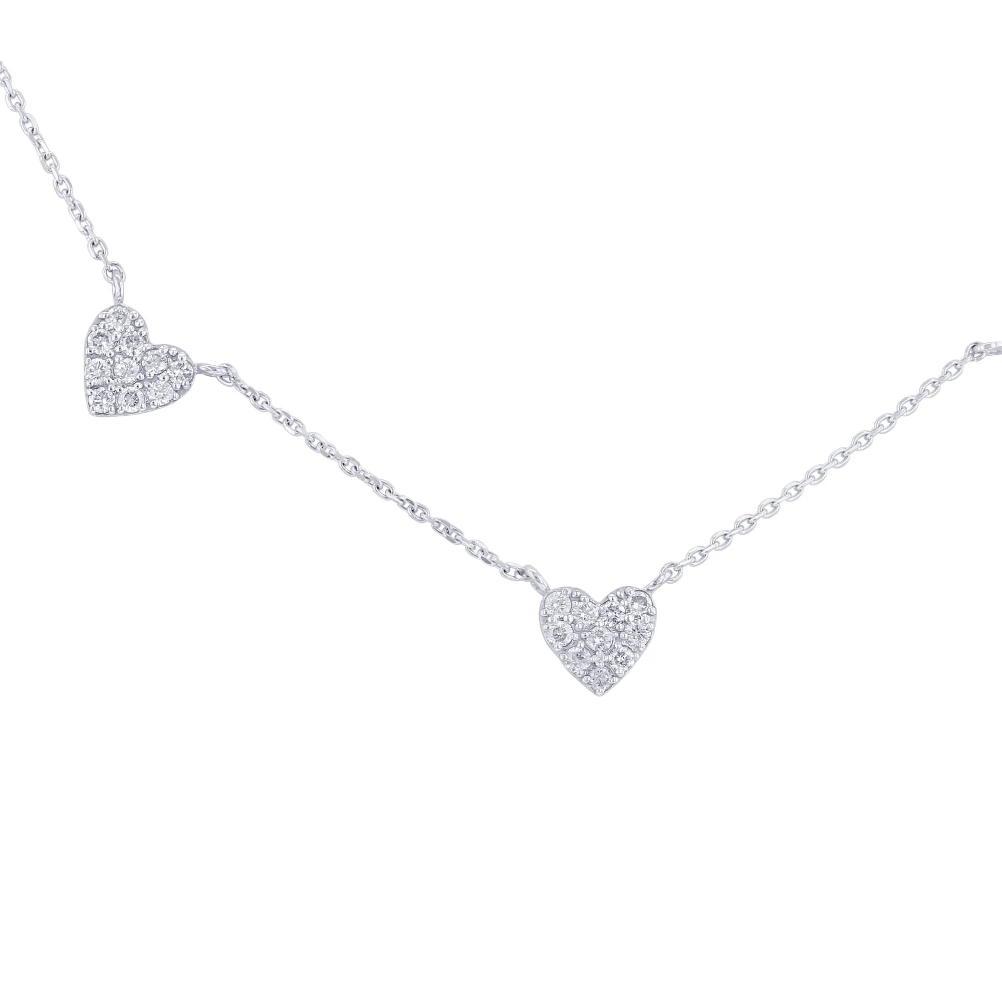 Loving Heart Station Diamond Necklace