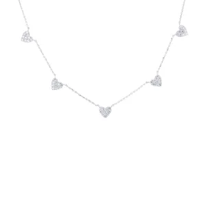 Loving Heart Station Diamond Necklace