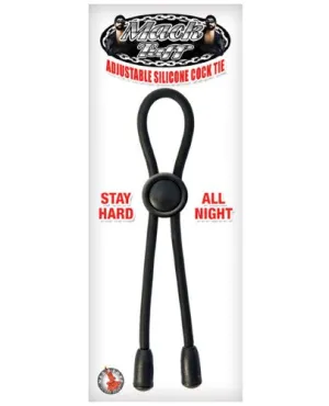 Mack Tuff Adjustable Silicone Cock Tie (Black) Lasso Bolo