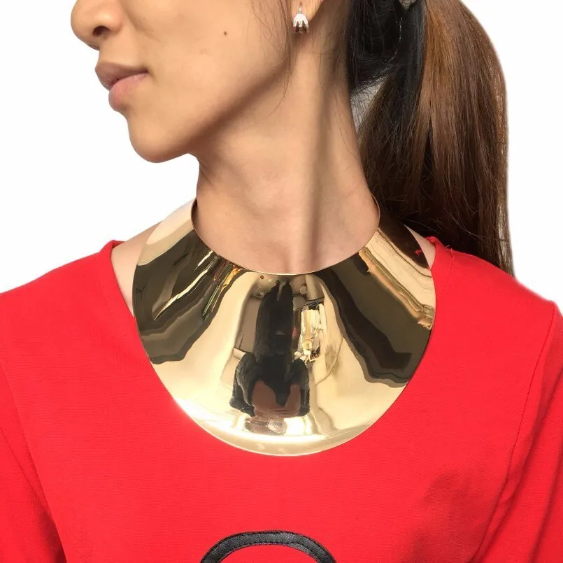 Make A Statement! Stand out with this FAB Large  Sculptural Collar Choker Necklace Diva Art Style Jewelry