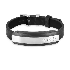 Men Leather Bar Bracelet