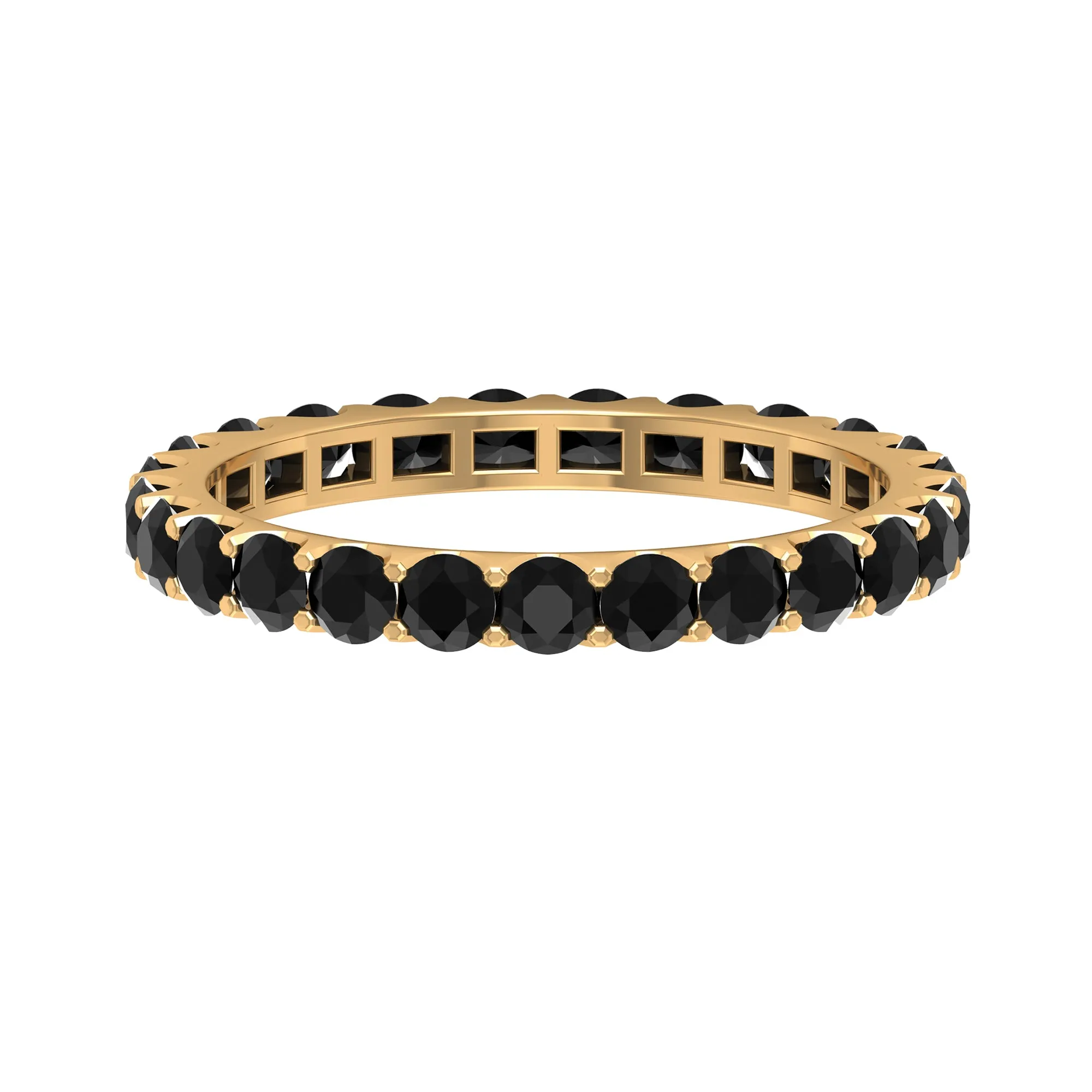 Minimal Black Onyx Eternity Ring