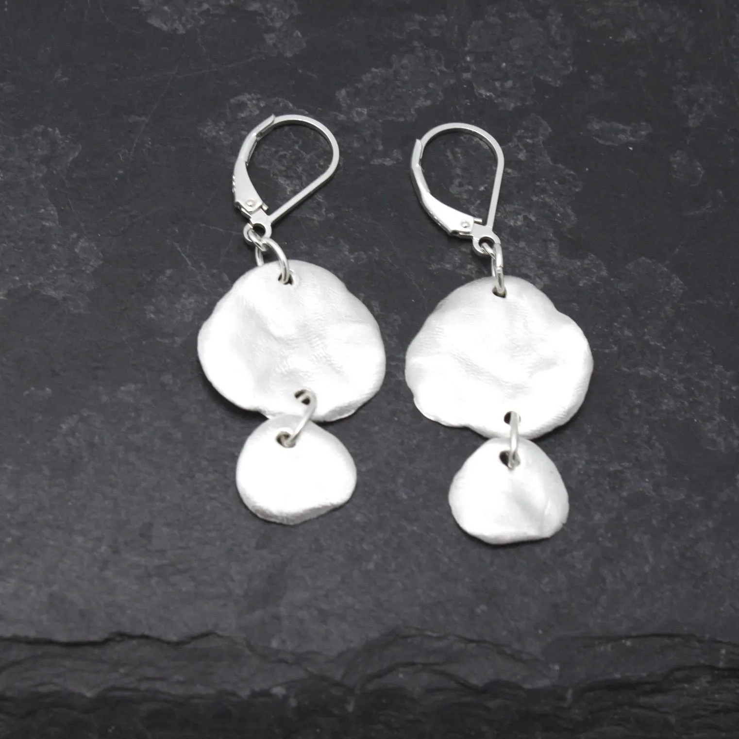 Molten Collection:  Silver Bold Molten Earrings