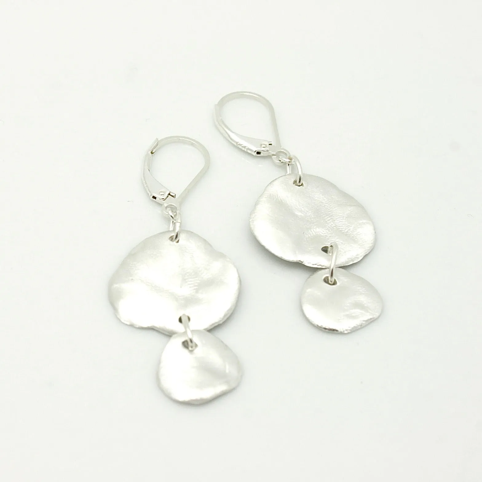 Molten Collection:  Silver Bold Molten Earrings