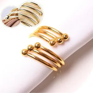 Napkin Holder Rings-Metal Rings(Golden)