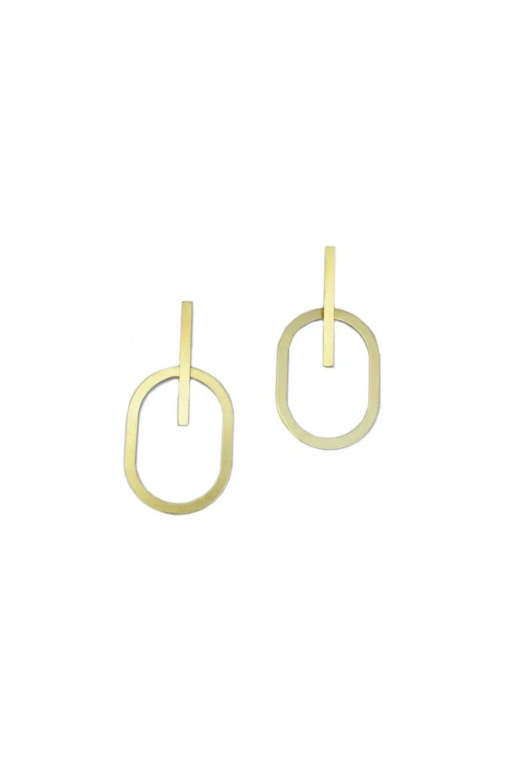 Natalie Joy Oval Intersection Earrings