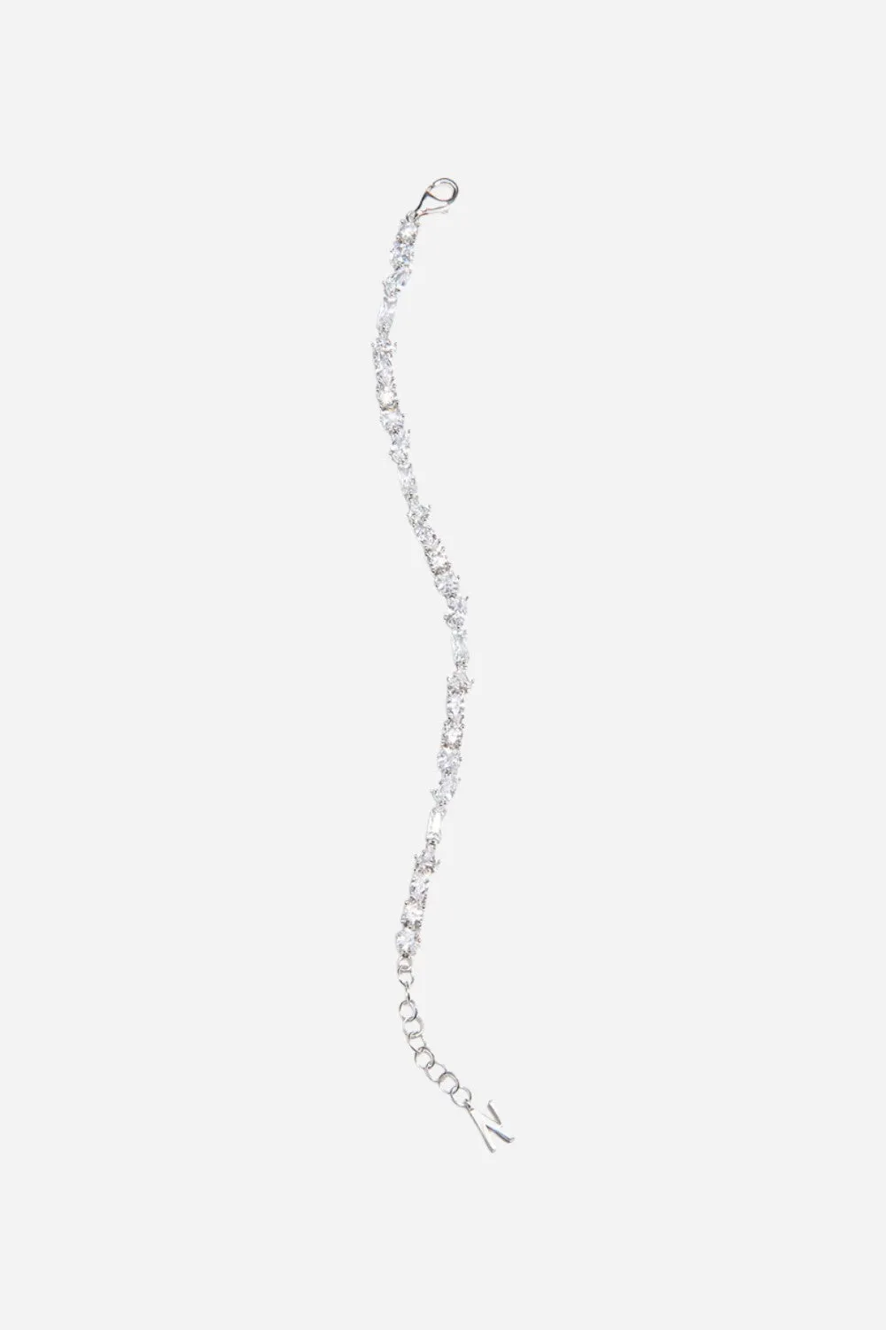 Nickho Rey Julie Bracelet in Silver with Clear Stones