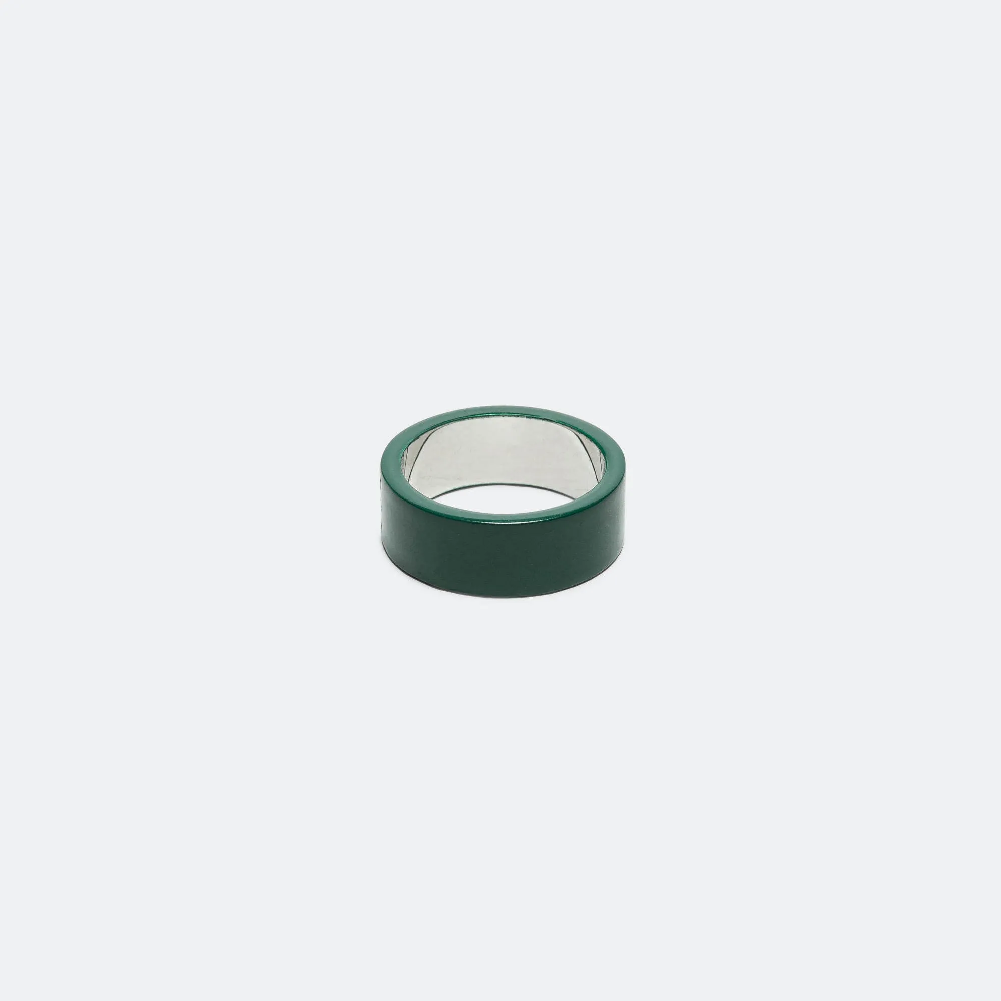 Numeric Minimal Signature Ring - Green Brass