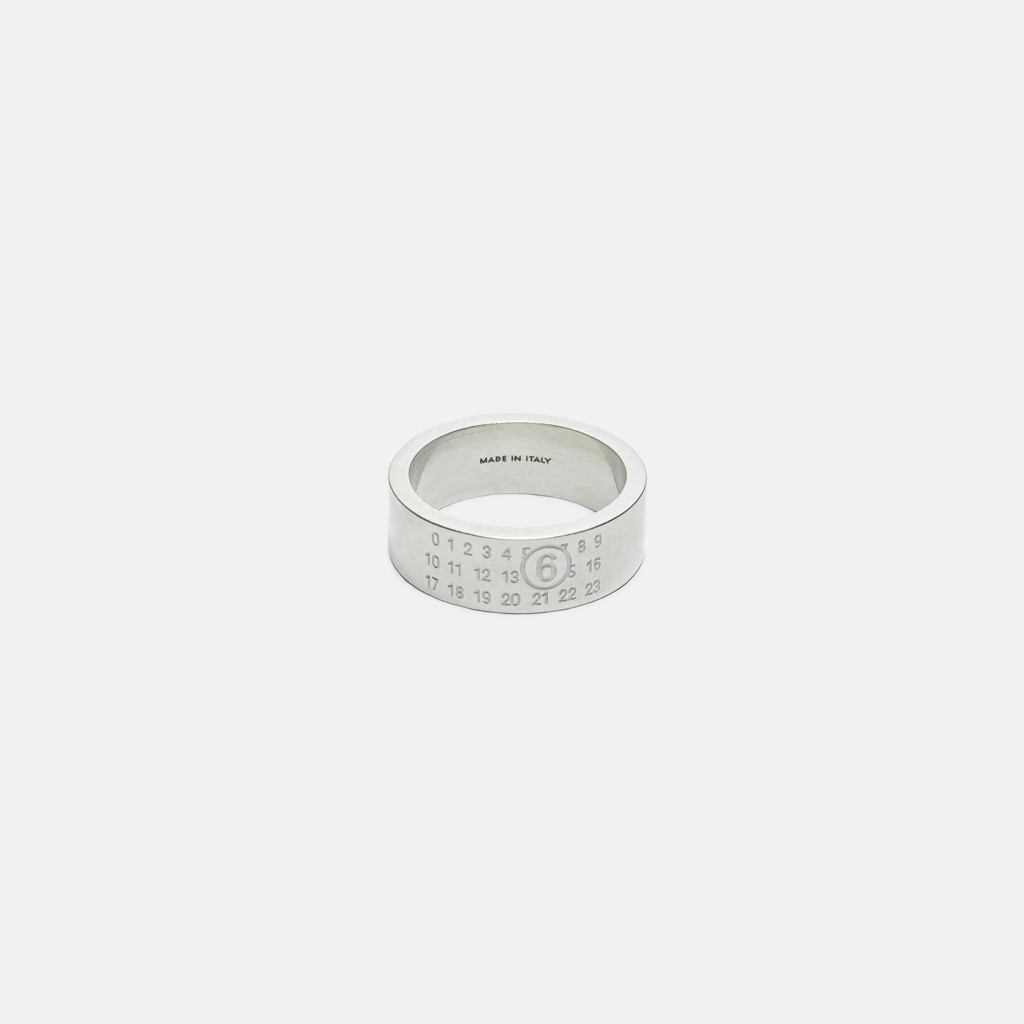 Numeric Minimal Signature Ring - Silver Toned Brass