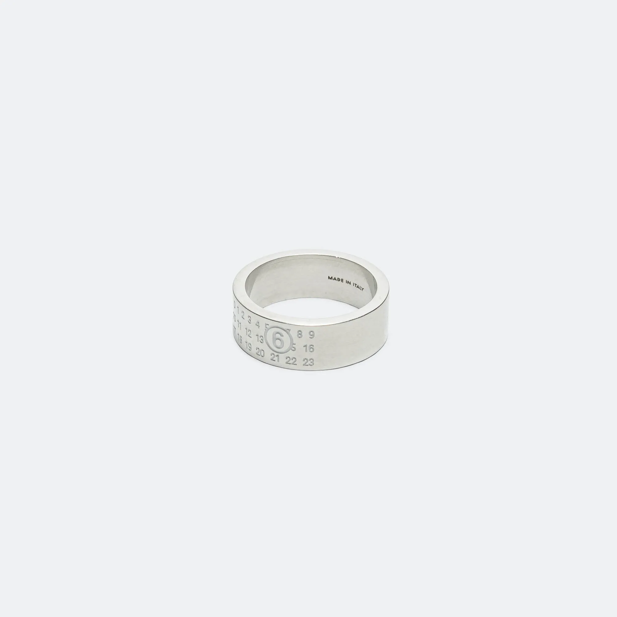 Numeric Minimal Signature Ring - Silver Toned Brass