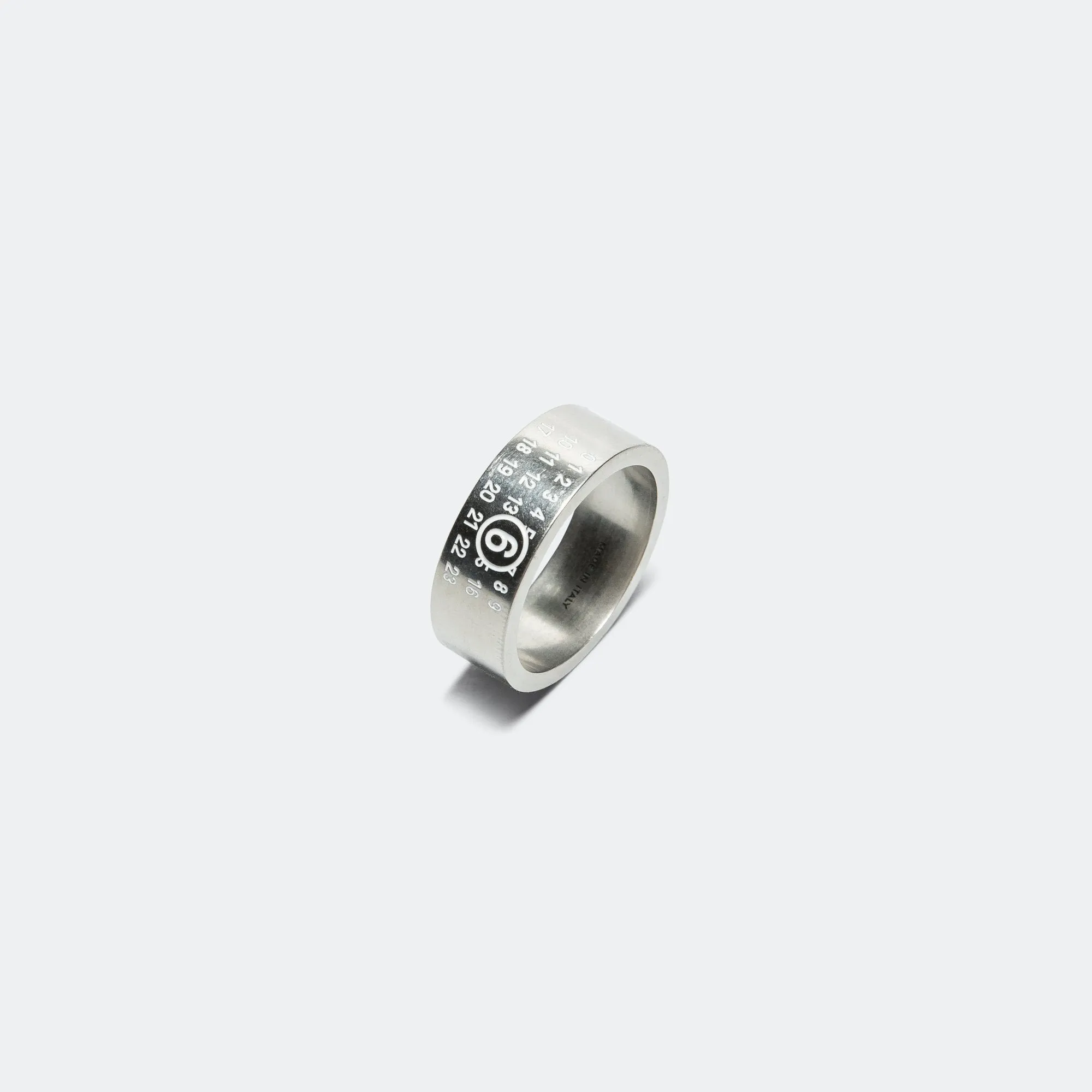 Numeric Minimal Signature Ring - Silver Toned Brass