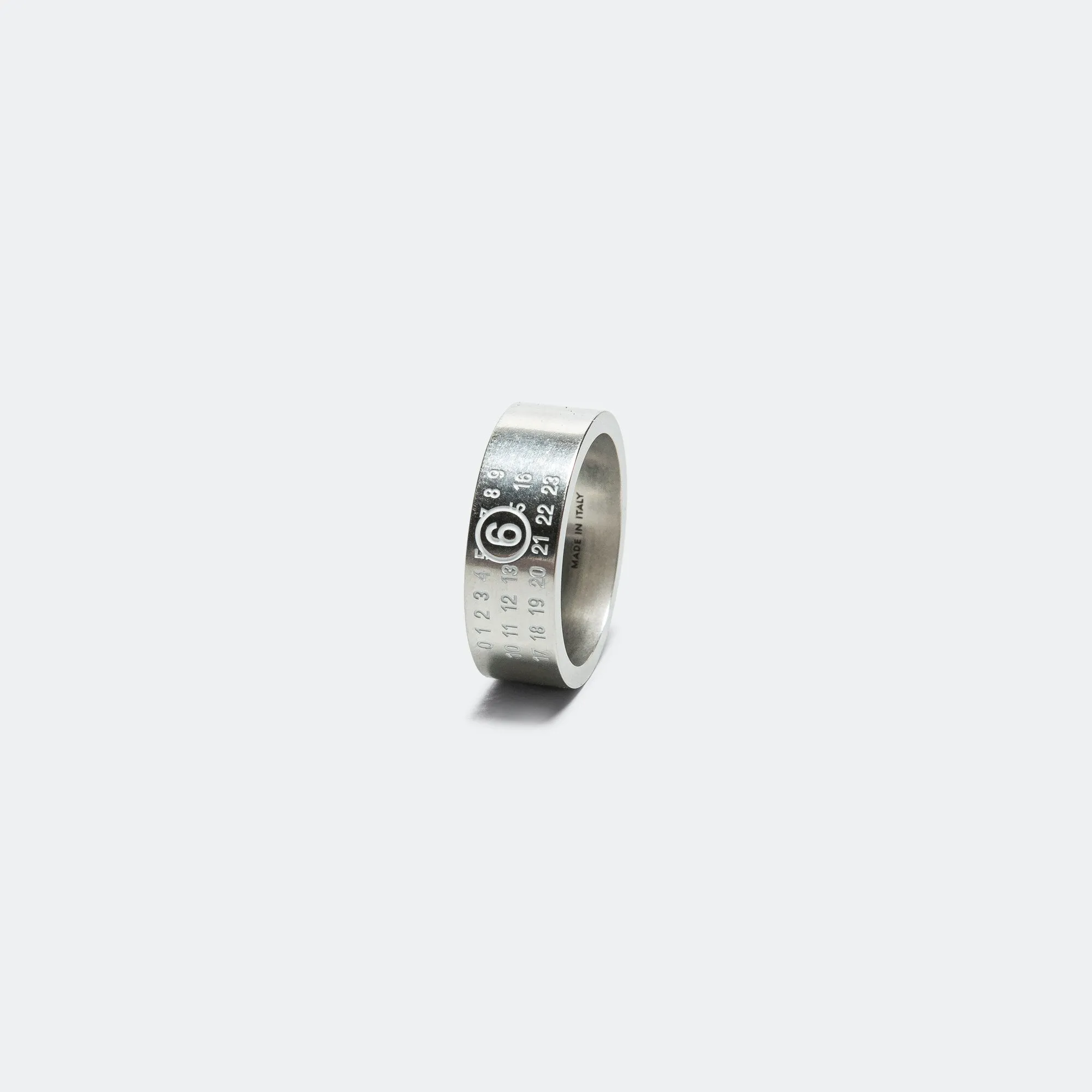 Numeric Minimal Signature Ring - Silver Toned Brass