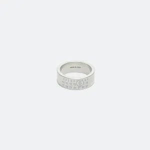 Numeric Minimal Signature Ring - Silver Toned Brass