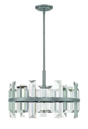 Odette 6-Light Chandelier in Gunmetal