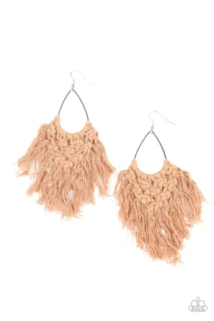 Oh MACRAME, Oh My Brown-Earrings