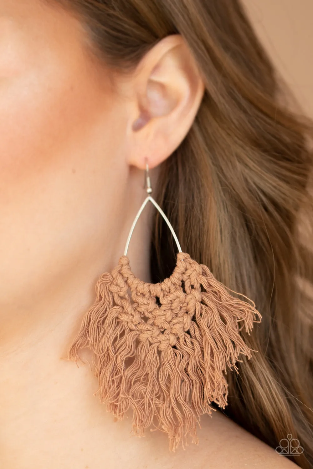 Oh MACRAME, Oh My Brown-Earrings