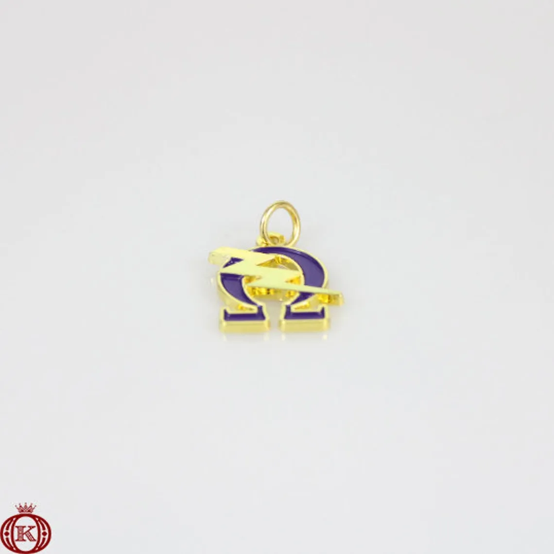 Omega Lightning Bolt Charm