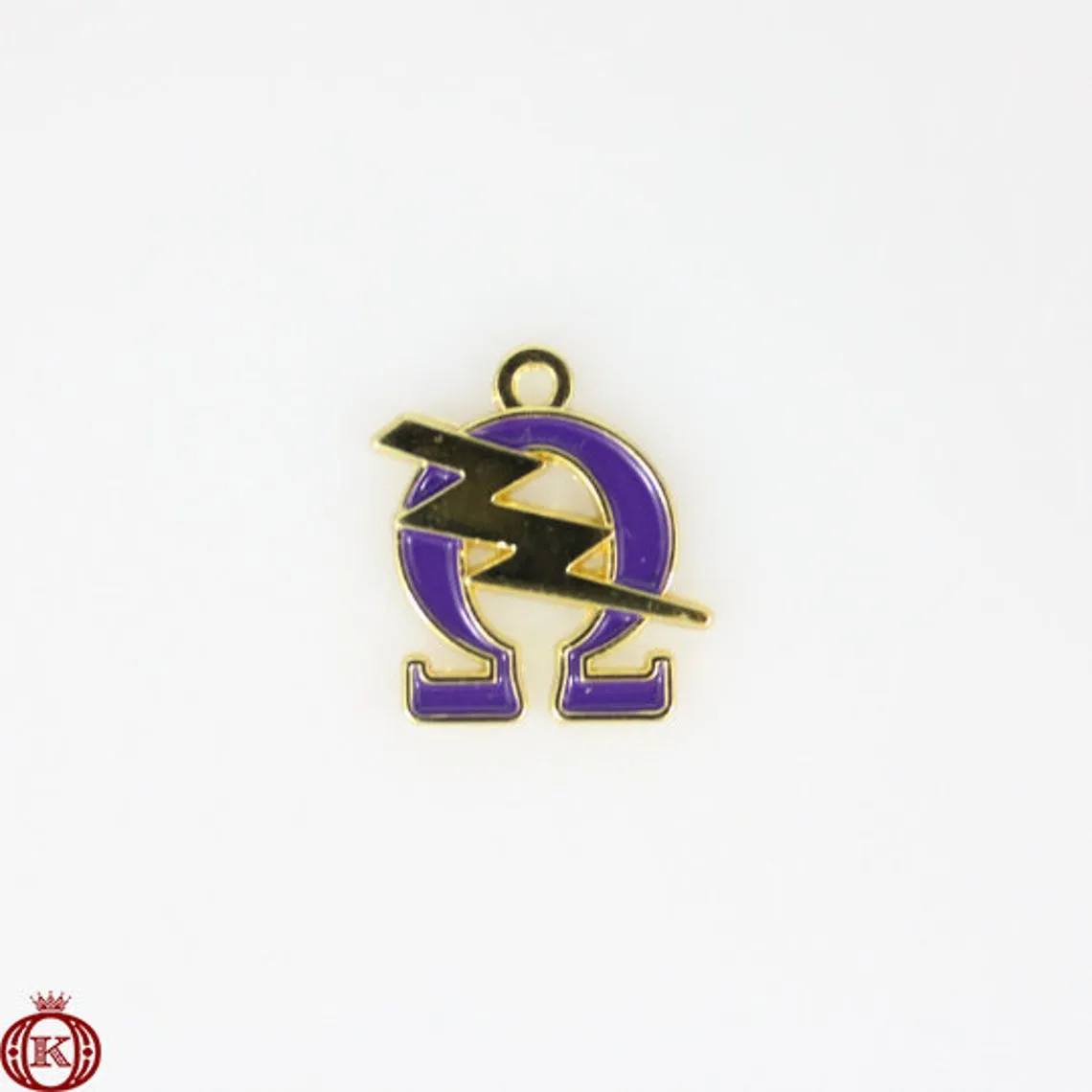 Omega Lightning Bolt Charm