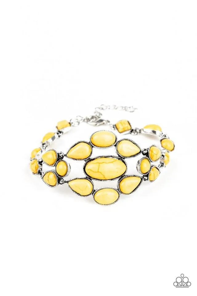 Paparazzi Bracelet ~ Blooming Prairies - Yellow