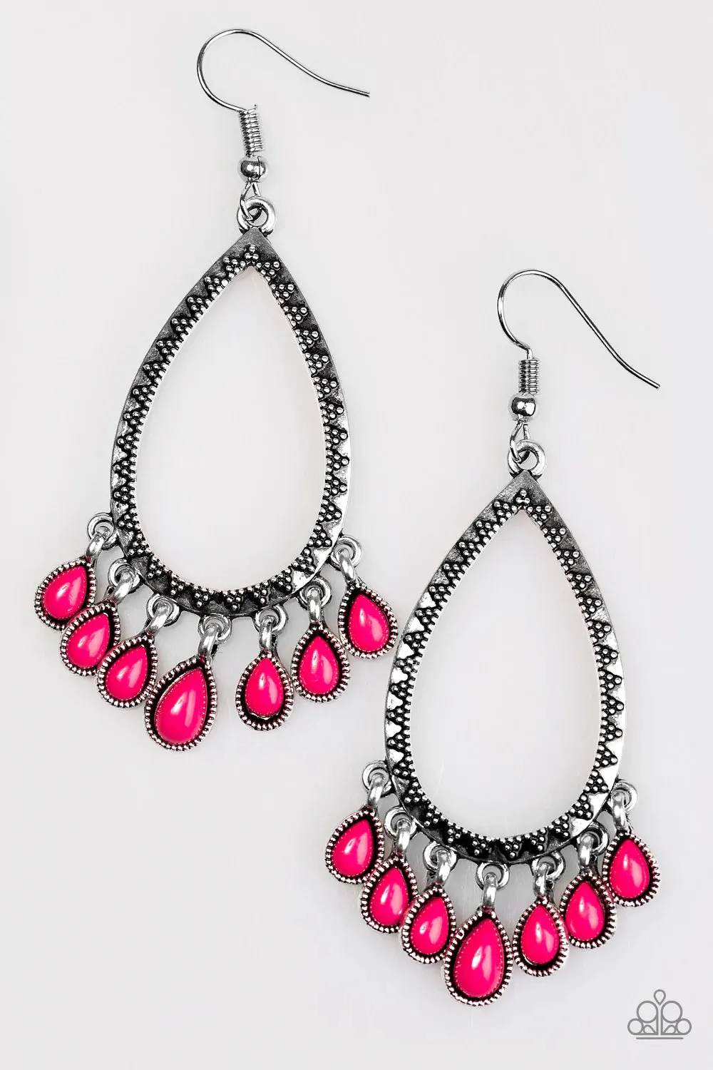 Paparazzi Earring ~ Radiant Bursts - Pink