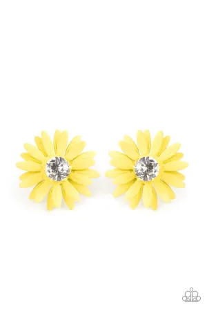 Paparazzi Earring ~ Sunshiny DAIS-y - Yellow