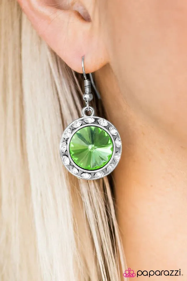 Paparazzi Earring ~ Turn On The Sparkle - Green