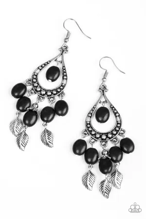 Paparazzi Earring ~ Western Wanderlust - Black