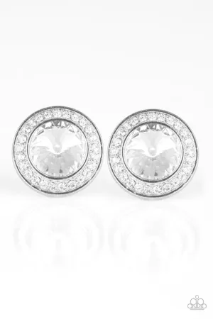 Paparazzi Earring ~ What Should I BLING? - White