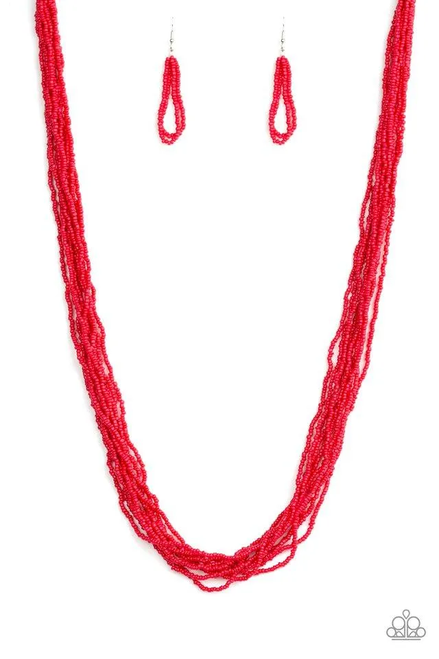 Paparazzi Necklace ~ Congo Colada - Red