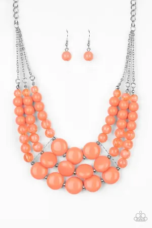 Paparazzi Necklace ~ Flirtatiously Fruity - Orange