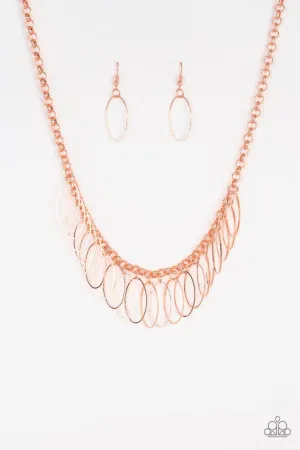 Paparazzi Necklace ~ Fringe Finale - Copper