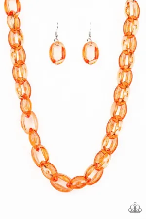 Paparazzi Necklace ~ Ice Queen - Orange