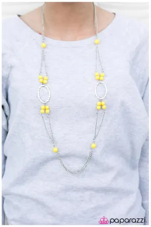 Paparazzi Necklace ~ One Step At A Time - Yellow