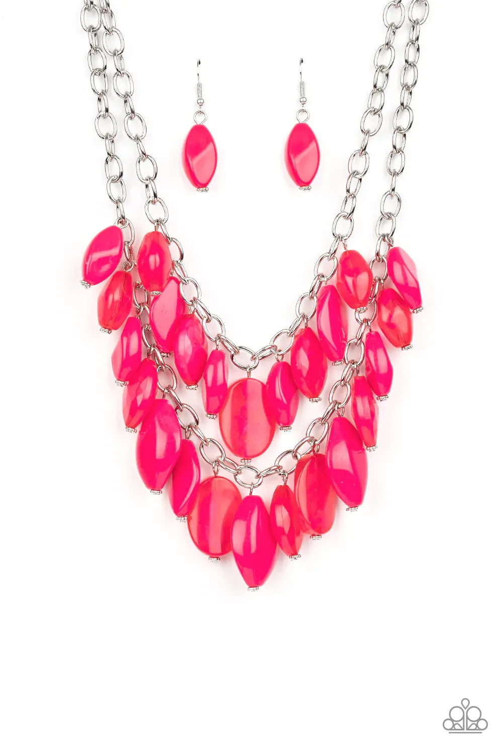 Paparazzi Necklace ~ Palm Beach Beauty - Pink