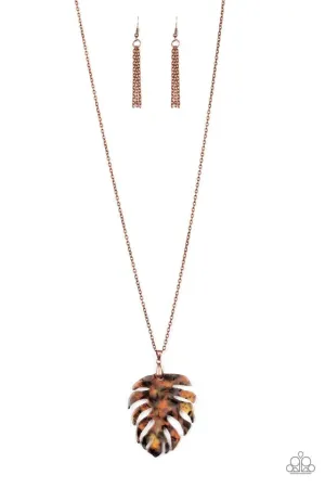 Paparazzi Necklace ~ Prismatic Palms - Copper