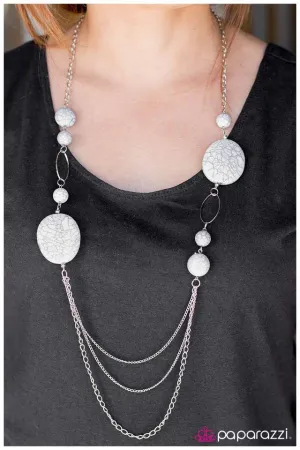 Paparazzi Necklace ~ Smooth Sailing - White