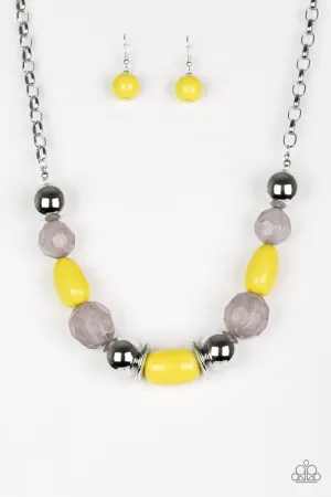 Paparazzi Necklace ~ South Shore Sensation - Yellow