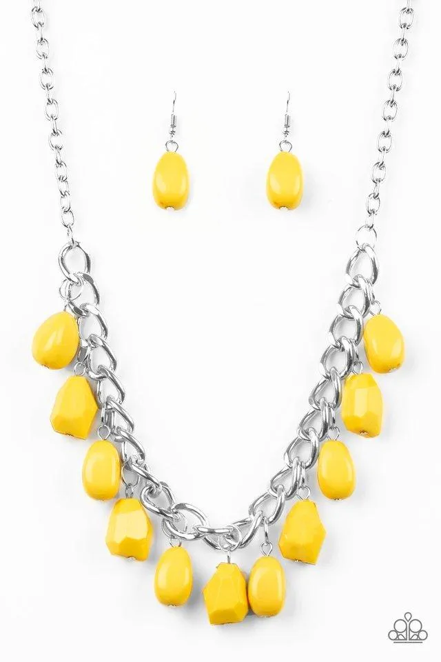 Paparazzi Necklace ~ Take The COLOR Wheel! - Yellow