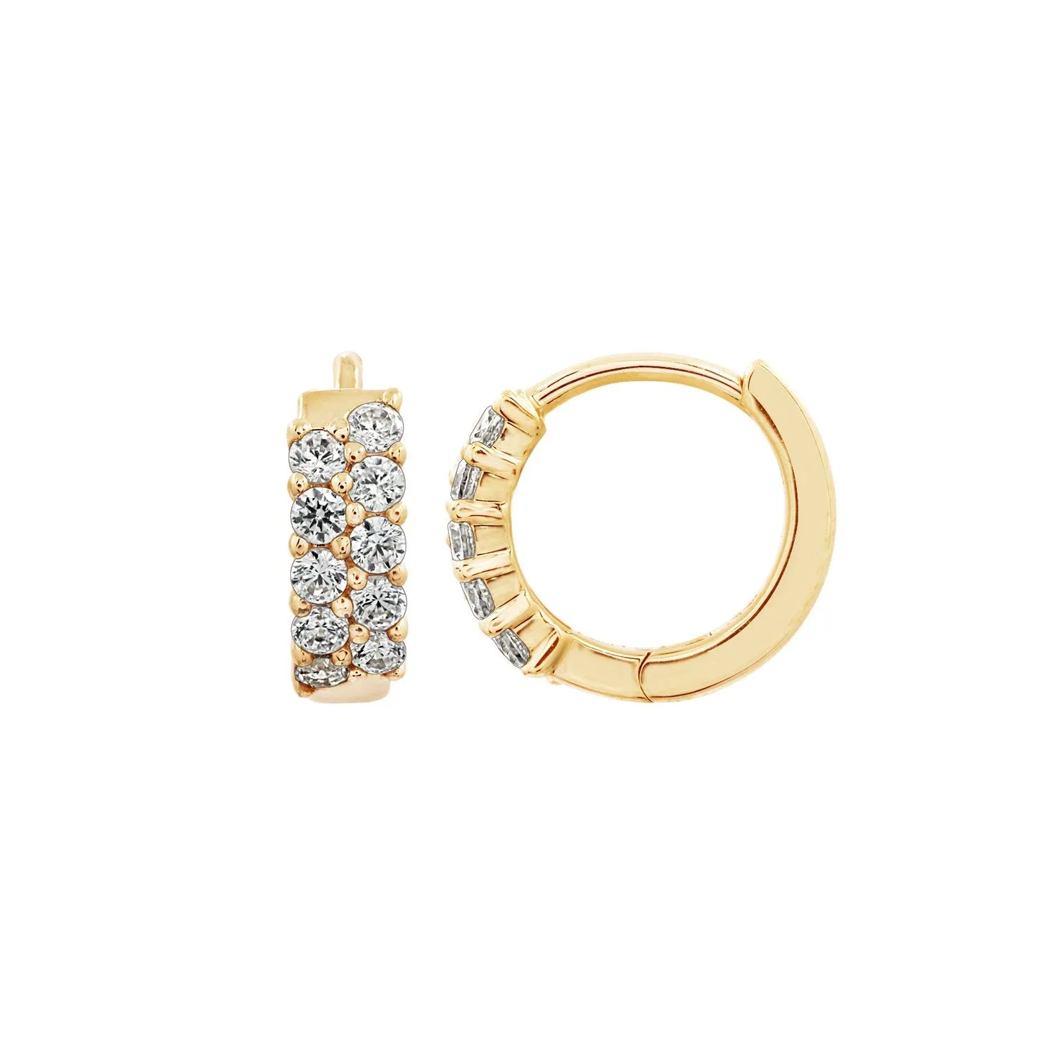 Pave Bold Hoop Earrings