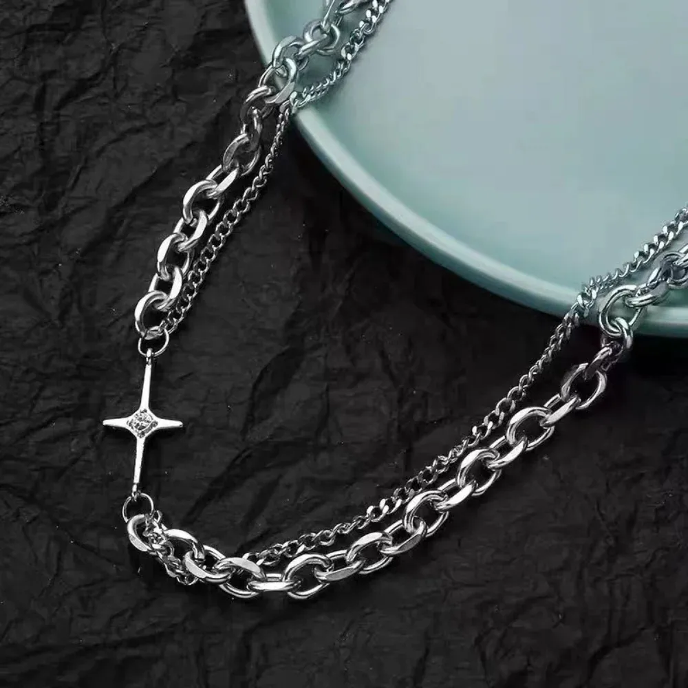 "Cross Titanium Steel Double" Necklaces