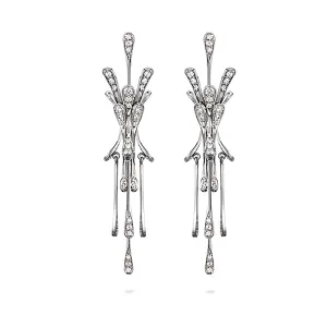 "Tension" Diamond and Platinum Earrings