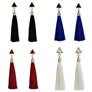 Sale!! Triangle Long Tassel Earrings