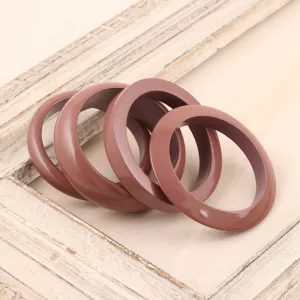 Set of 4 Mango Wood Rosewood Bangle Bracelets from India - Rosewood Fusion | NOVICA