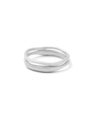 SHIFT STACKING RING (STERLING SILVER)